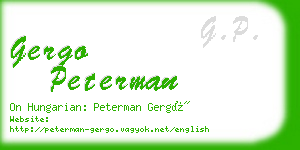 gergo peterman business card